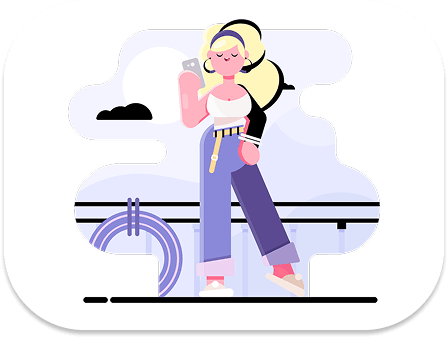 Woman listening to music