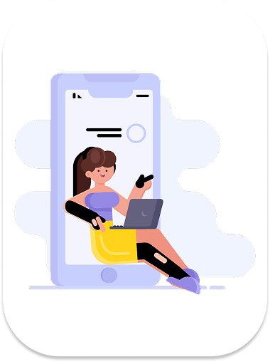 Woman working on laptop